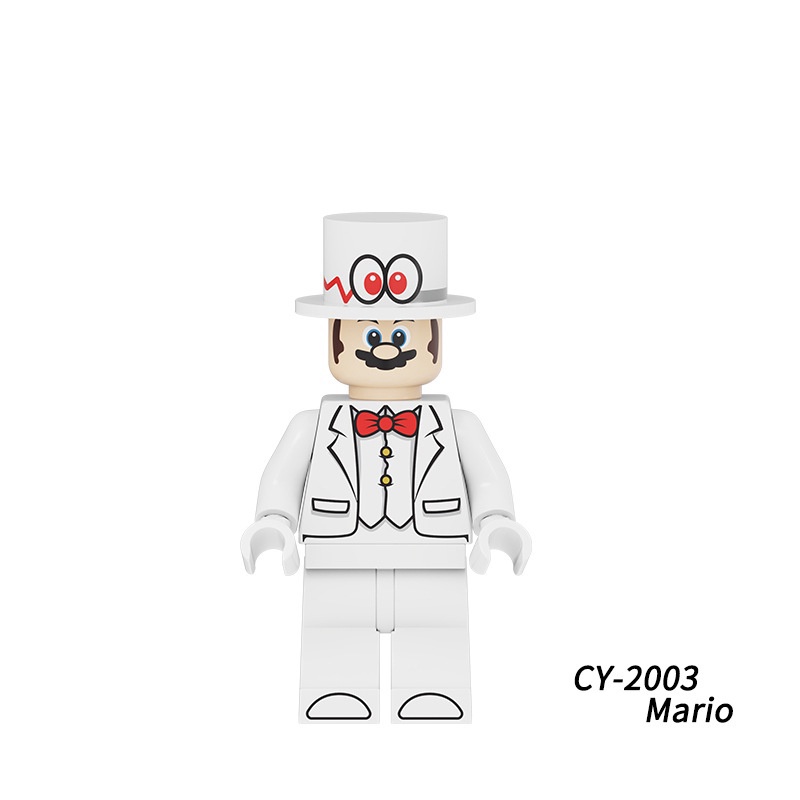 Blok Bangunan Penggemar Super Mario Hadiah Terbaik Untuk Penggemar Game Minifigures Peach Yoshi Luigi Mainan Angka Mini