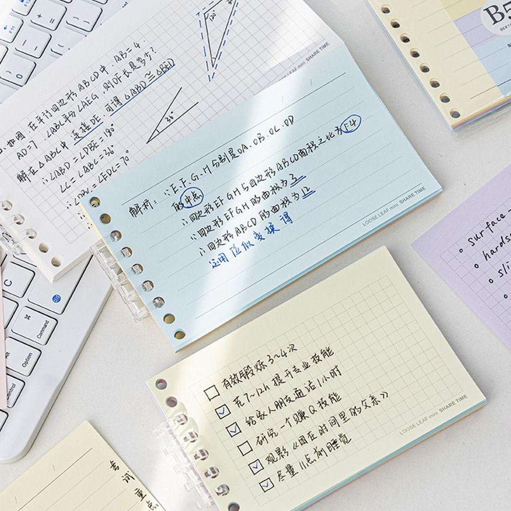 Agustina A5 B5 Loose Leaf Kertas Siswa Sekolah Kantor Kerja Perencanaan Scrapbooking Diary Jurnal Stationery Paper Index Halaman Dalam
