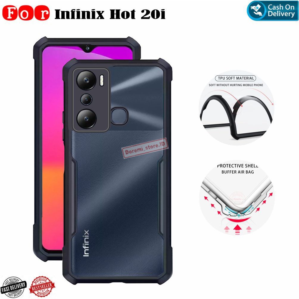Hard Case Infinix Hot 20i Hot 20s Hot 30 Hot 30i Hot 40i Casing Fusion Transparent Acrylic Cover