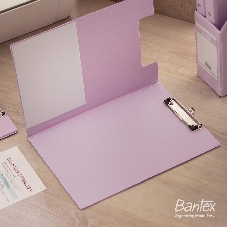 

ANA584 Bantex Clipboard with Cover / Clipfolder / Papan Jalan / Papan Ujian A4 F4 Folio Light Lilac ||