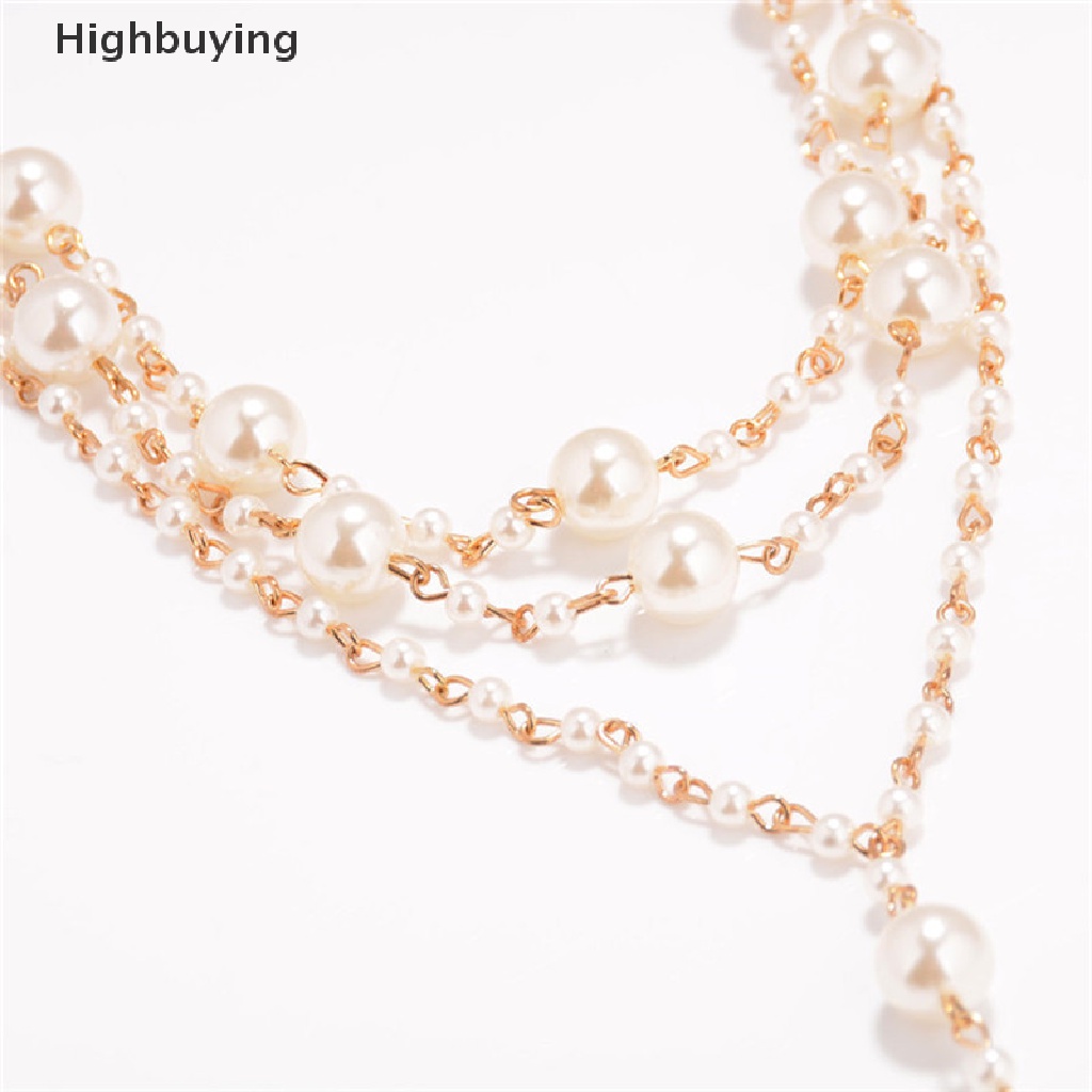 Hbid Mutiara Barefoot Sandal Anklet Kaki Rantai Toe Ring Pantai Anklet Gelang Wanita Glory