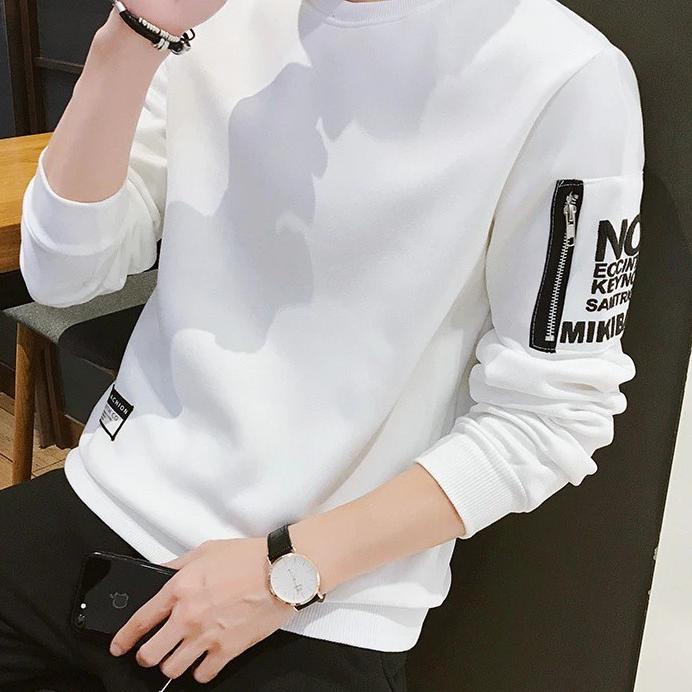 ♚ Baju Atasan Koas Pria Lengan Panjang Martin Baju Sweater Cowok Casual Ukuran XXL/JUMBO ♜