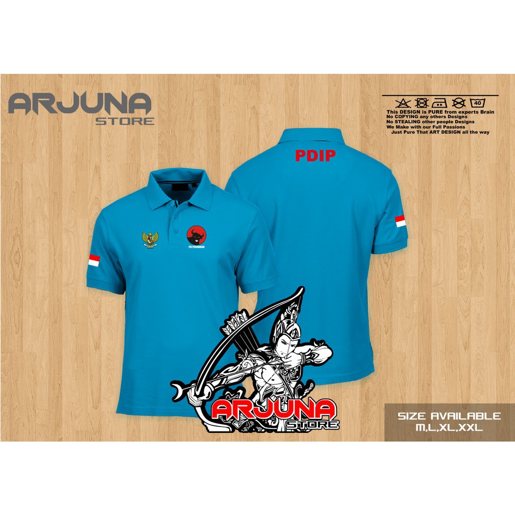 KAOS KERAH/POLO TSHRIT/PDI/LOGO SIMPLE KEREN DAN TERMURAH