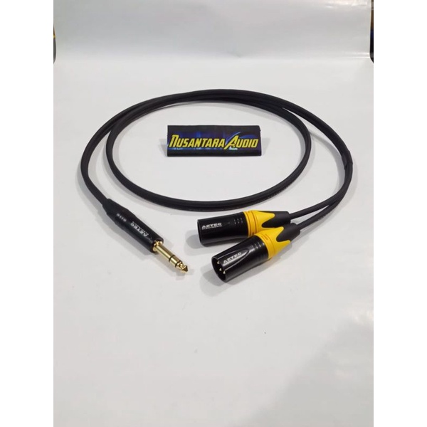 Kabel trs to dual xlr male 1.5 meter mogami original japan