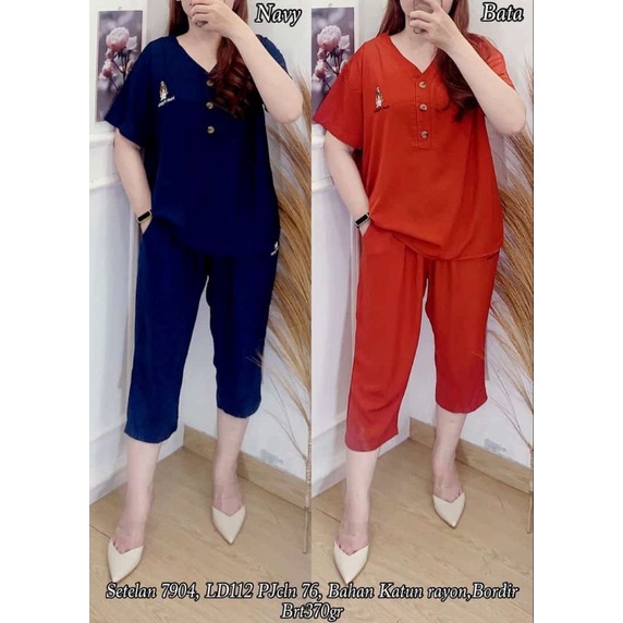 Setelan 7904 bahan katun rayon ld112 pc76