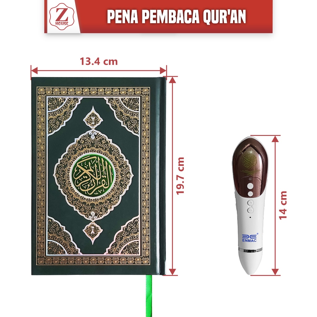 Buku AlQuran Digital Speaker E Pen PQ smart pen suara Jernih &amp; Bagus ) PQ Al Quran New Talking Pen the quran read pen Al Quran Digital New Al Fatih Talking Pen - Al-Qolam Alquran Reader pen ENMAC Lengkap Kualitas tertinggi - Al QURAN DIGITAL