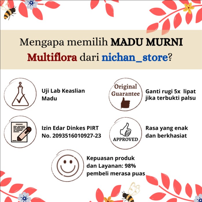 

madu- madu asli / madu murni multiflora 1000 gram -madu