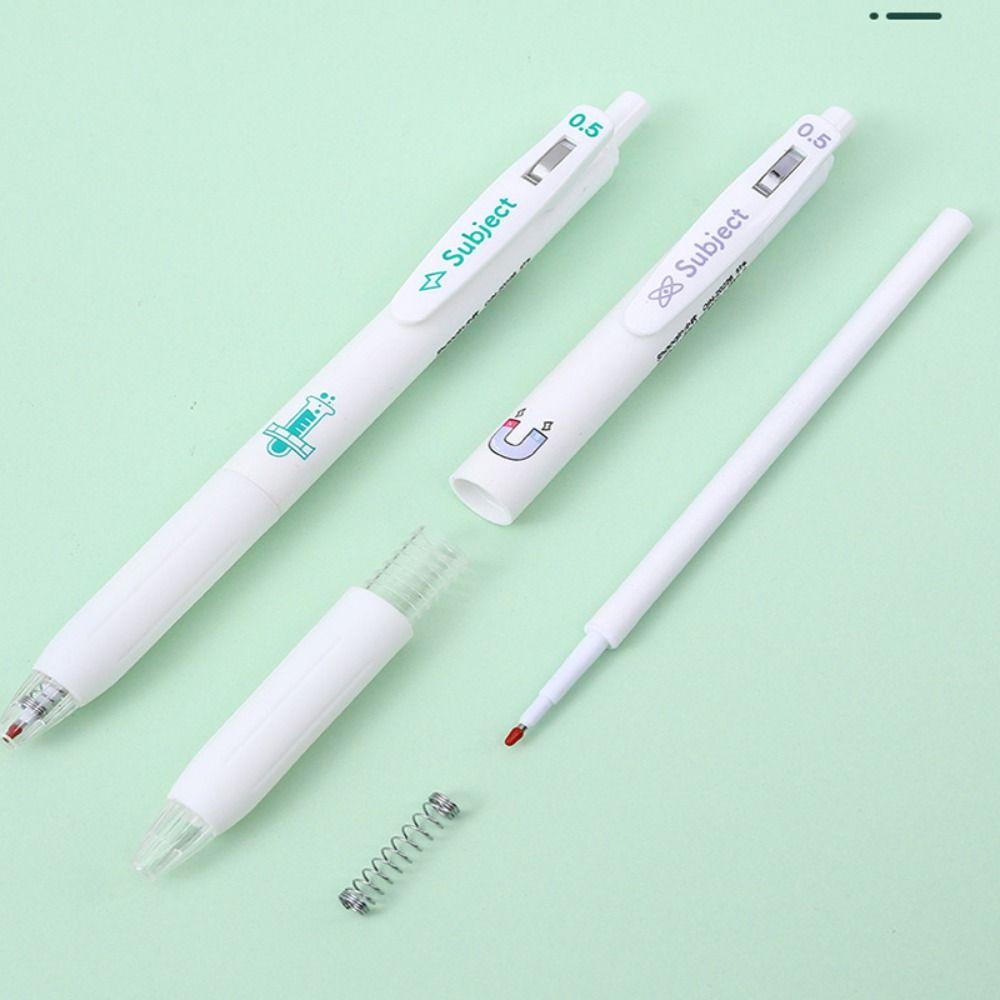 Nanas 6PCS /Set Pena Gel Perlengkapan Kantor Sekolah Alat Tulis Press Type Signature Pen