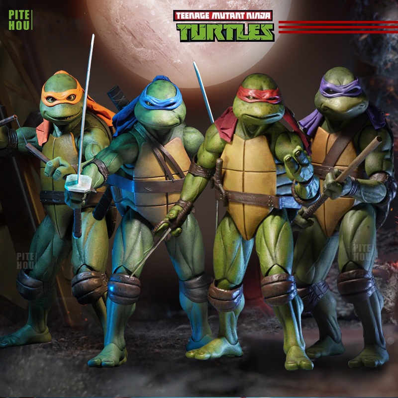 Neca Turtles Figure TMNT Remaja Mutan Ninja Kura Raphael Donatello Michelangelo Leonardo Figurine 1990mainan Film