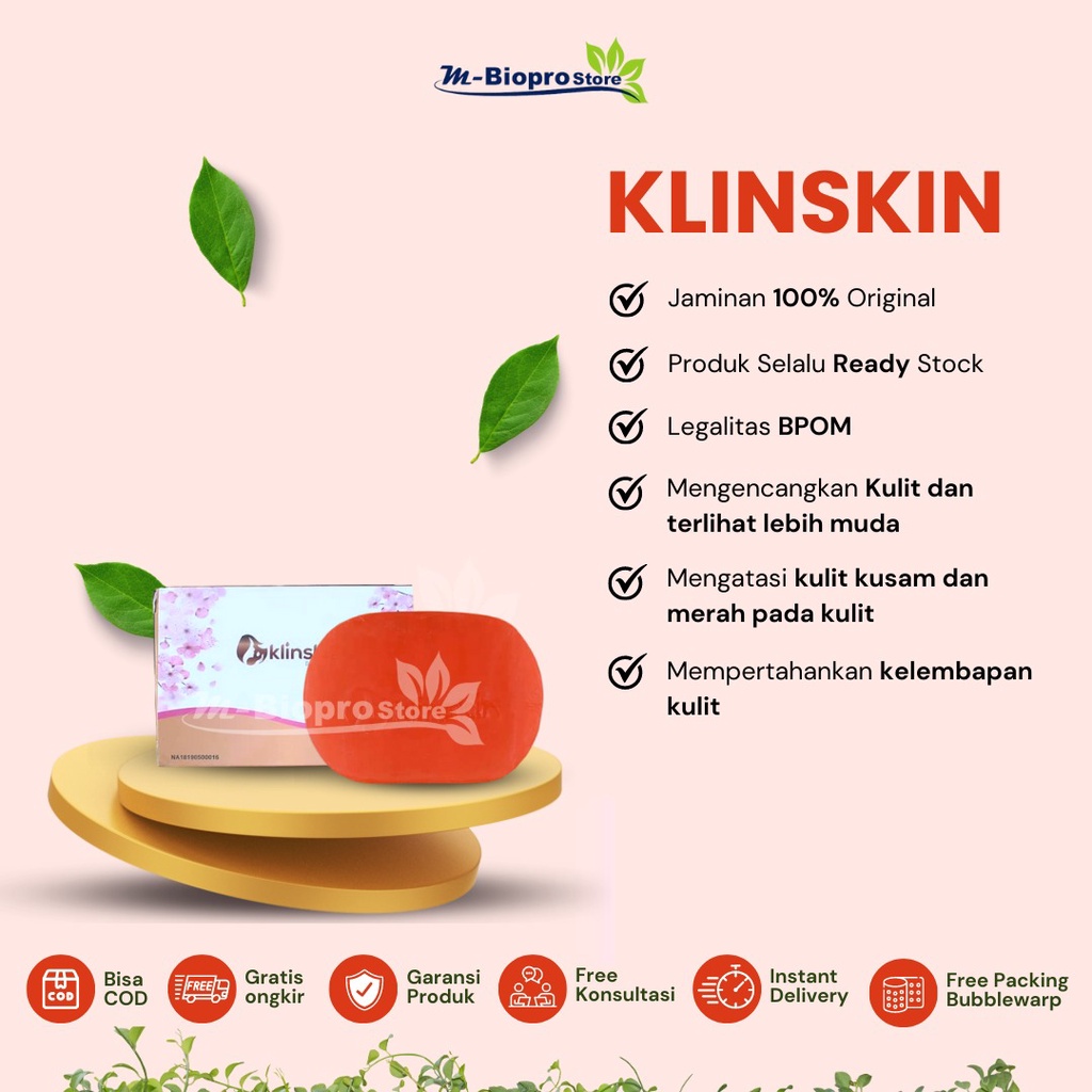 Sabun Klinskin Pencerah Kulit Wajah Badan Anti Aging Pengecil Pori Pori Penghilang Flek Hitam