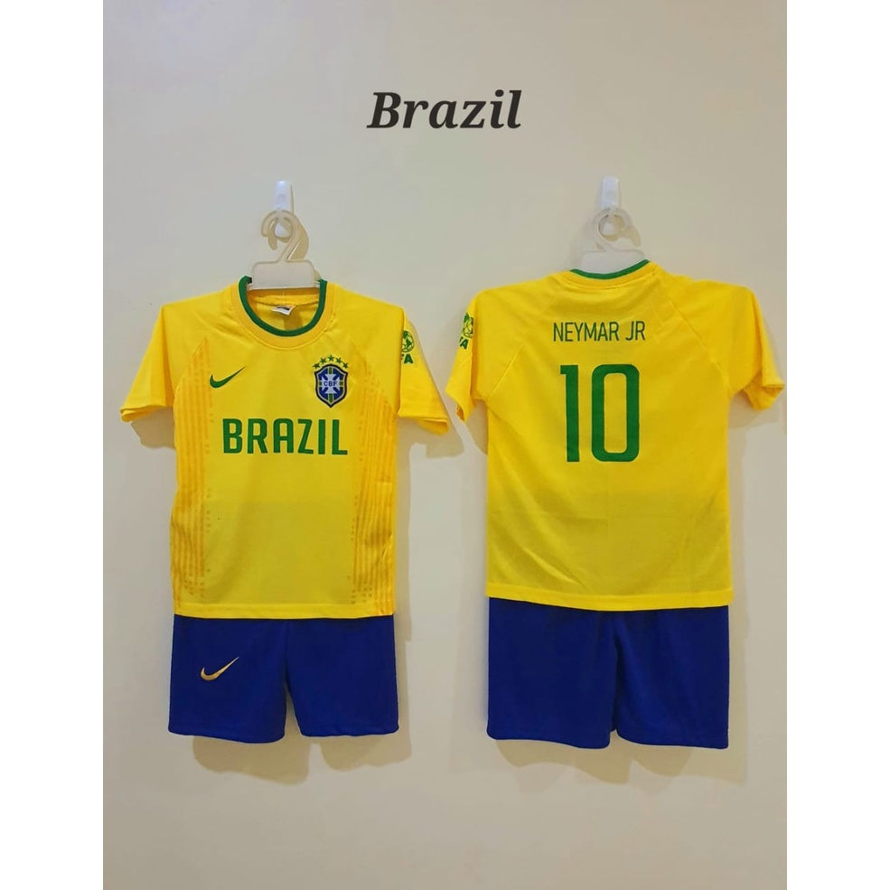 jersey timnas BRAZIL/Jersey bolan anak laki laki timnas brazil/Jersey timnas  brazil anak laki laki