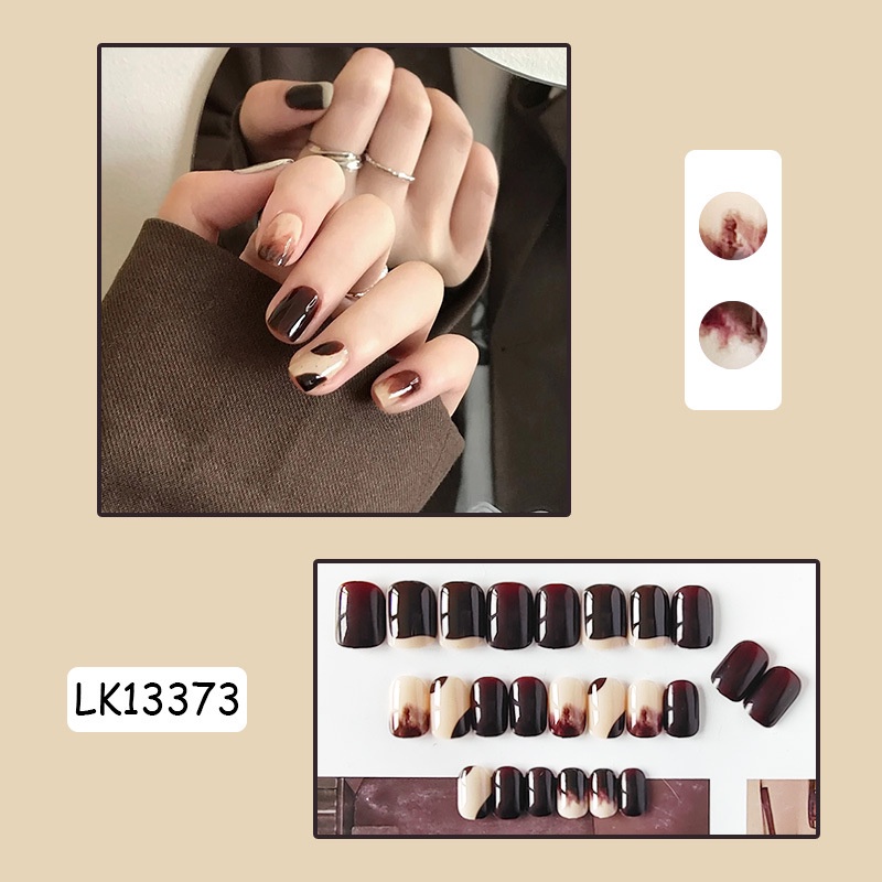 Kuku Palsu Murah / Kuku Palsu motif / Kuku Palsu Polos / Kuku Palsu 24pcs / Lem kuku palsu