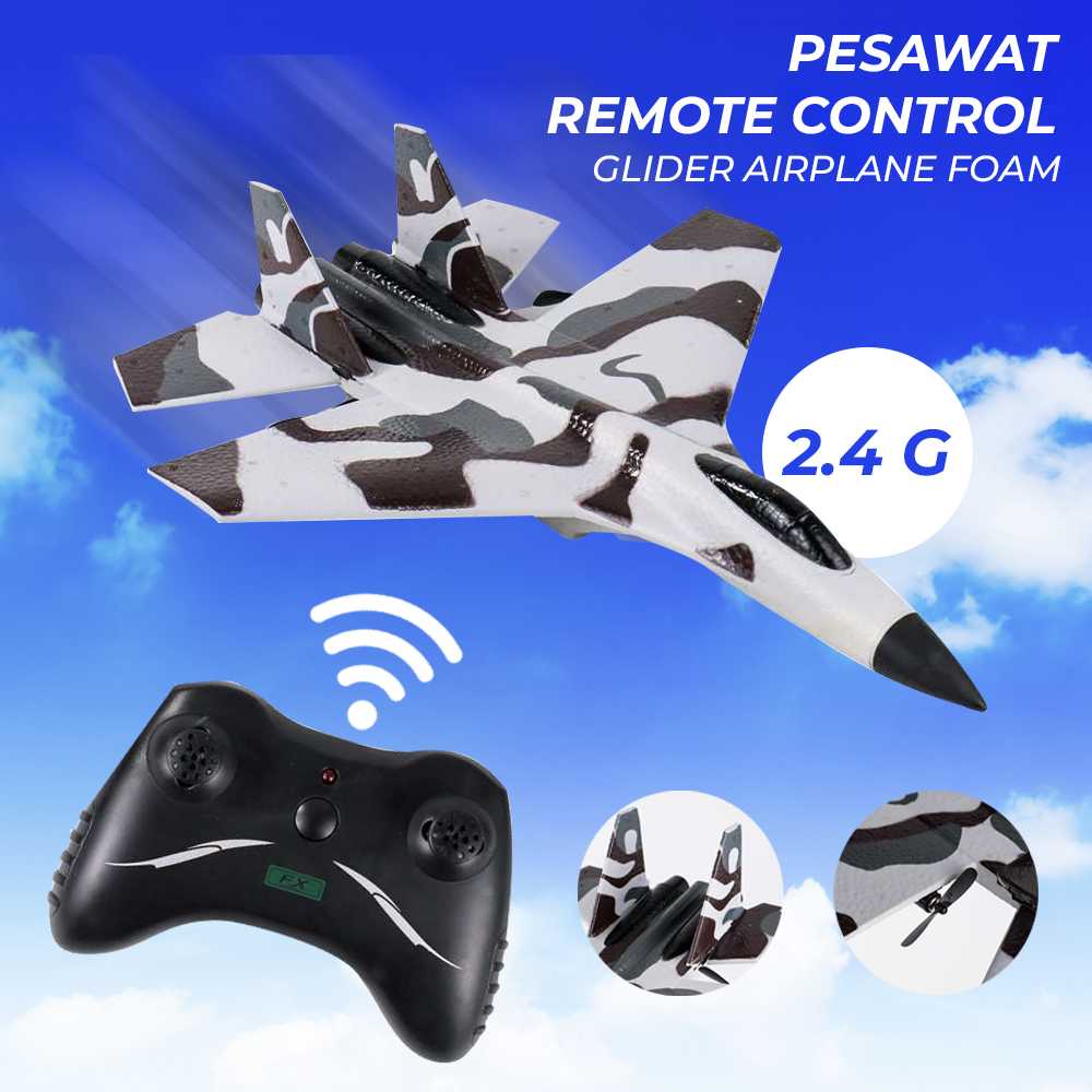 FEI XIONG Pesawat Terbang Anak Pakai Remote Control Glider Airplane Foam 2.4G RC - FX-820