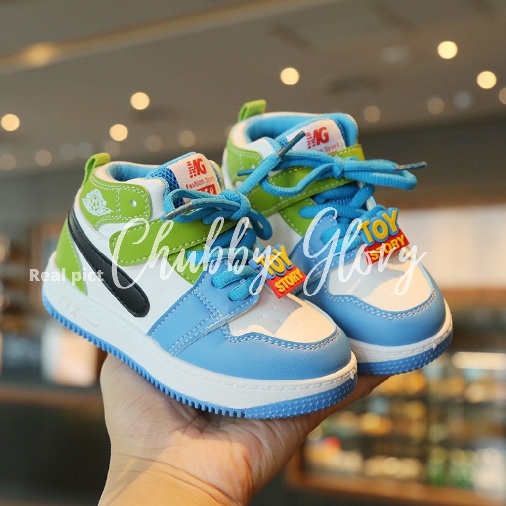 2023SH21120 Sepatu Anak Laki Laki dan Perempuan Import Sepatu Semi Boots Anak Premium Air Kids Toy Story Import Size 21-32