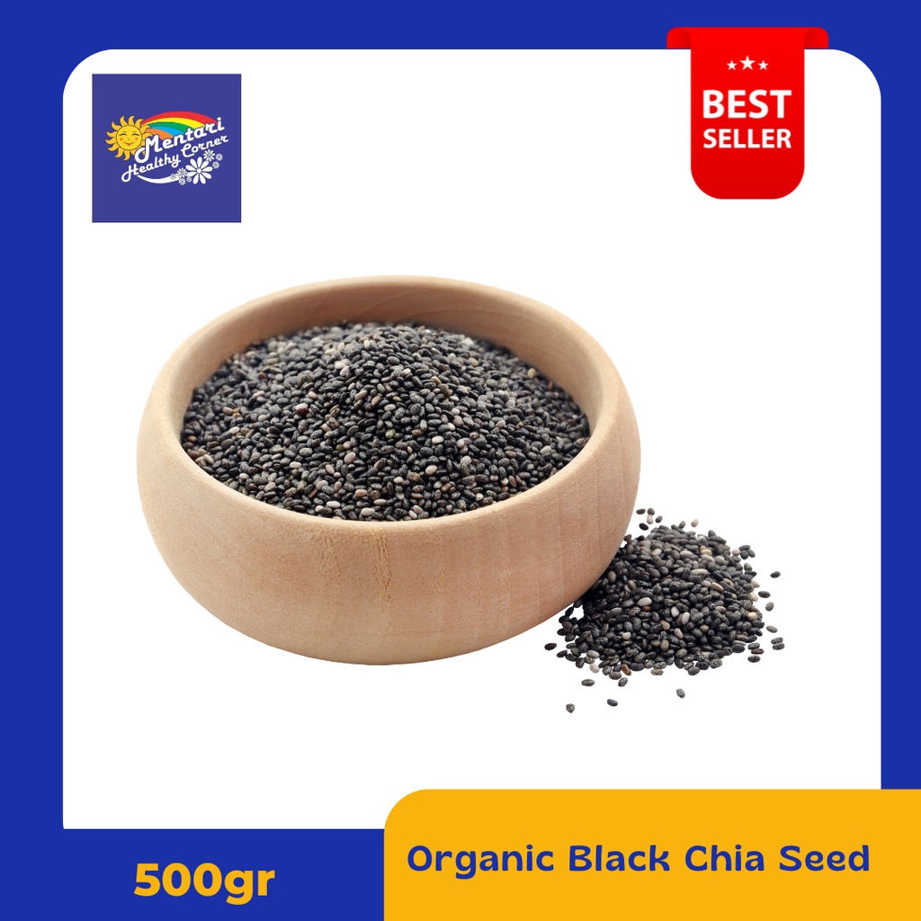 Organic Black Chia Seed Peru 500gr / Black Chiaseed Organik Peru 500gr