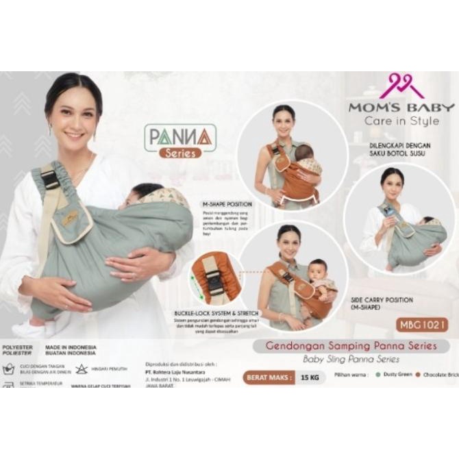 PROMO MOMS BABY GENDONGAN BAYI SAMPING UNTUK NEWBORN PANNA SERIES MBG 1021 ORIGINAL