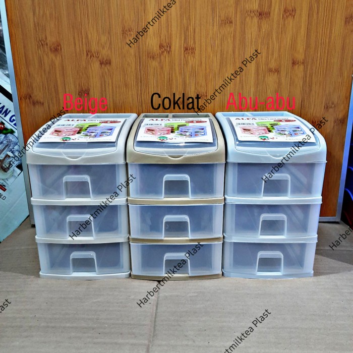 Terlaris Laci Plastik Susun 3/Laci Plastik Susun Kecil Alfa/Laci Mini