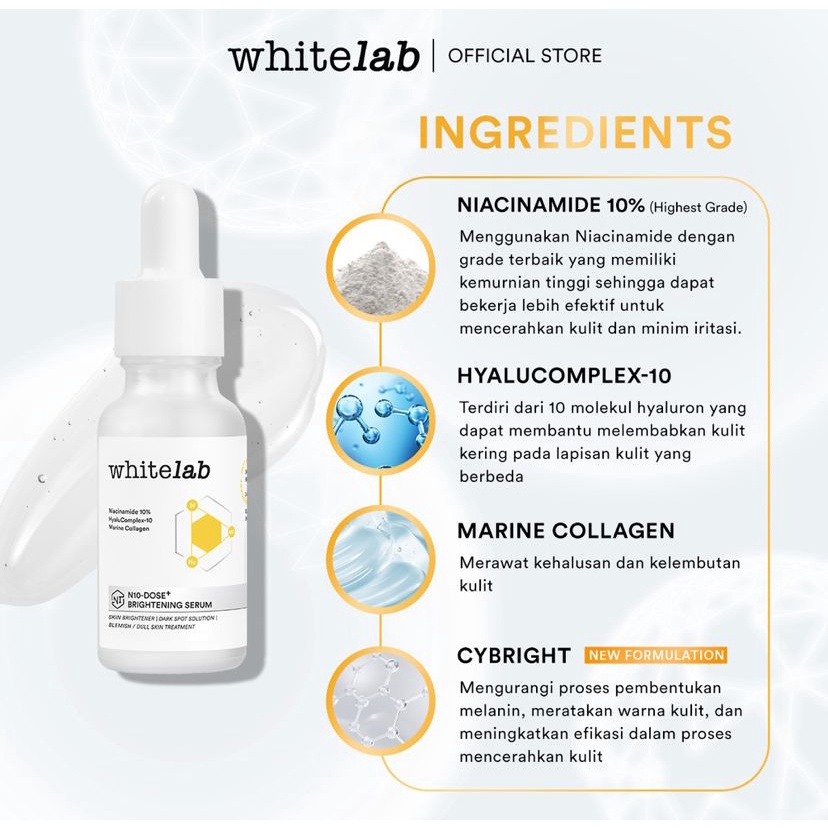 WHITELAB N10-DOSE+ BRIGHTENING SERUM NIACINAMIDE 10%