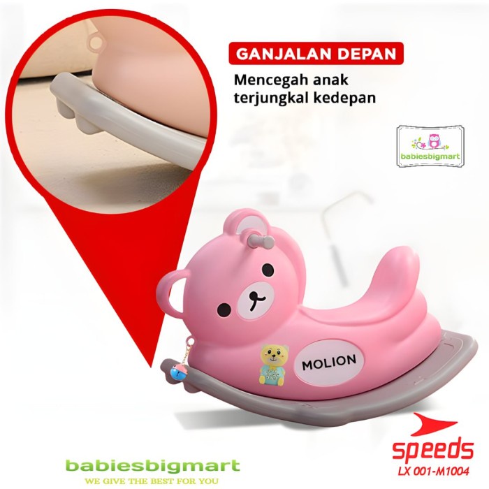 Mainan Anak Kuda Kudaan Rocking Horse MOLION Speeds LX001 M1004