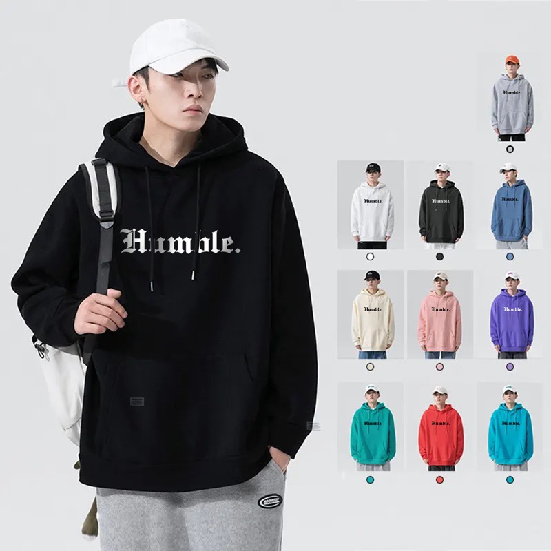 Parisdivarious Sweater Hoodie Jemper Humble Bahan Fleece Size S - XXL (Pria &amp; Wanita)