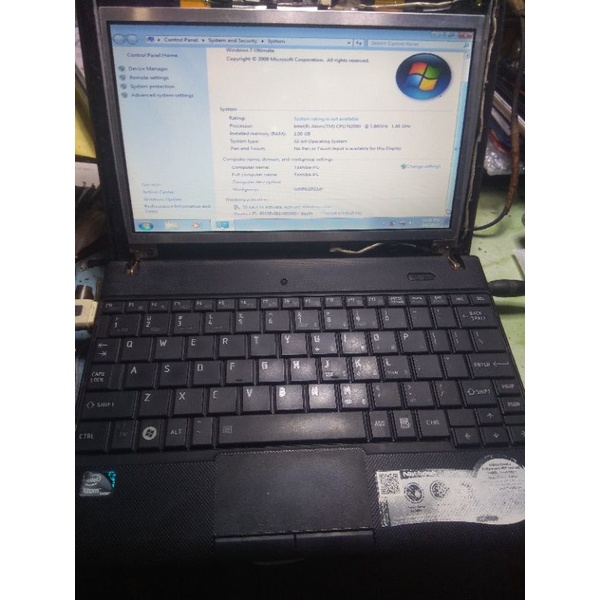 MAINBOARD NOTEBOOK TOSHIBA NB510 10.1 Inch Normal Mulus