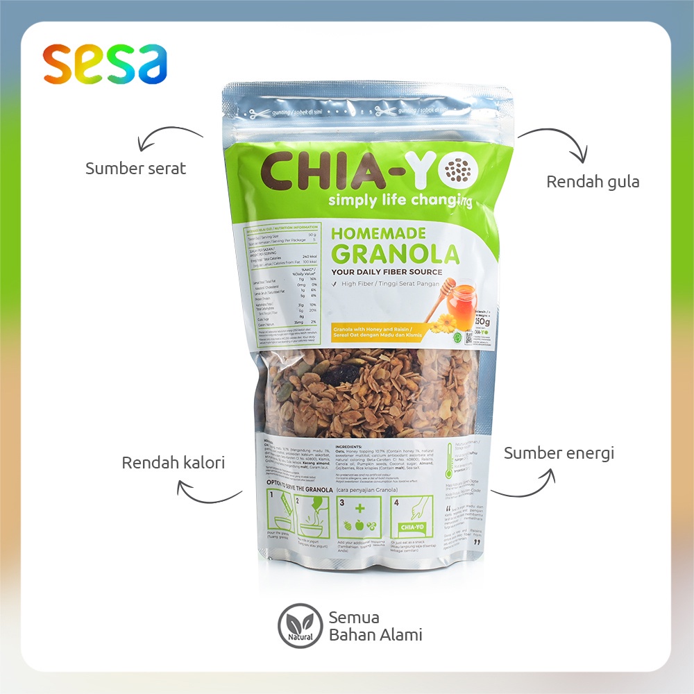 

✨NEW✨ -Chia-Yo - Homemade Granola Original 250 g (Sereal)- 1.1.23