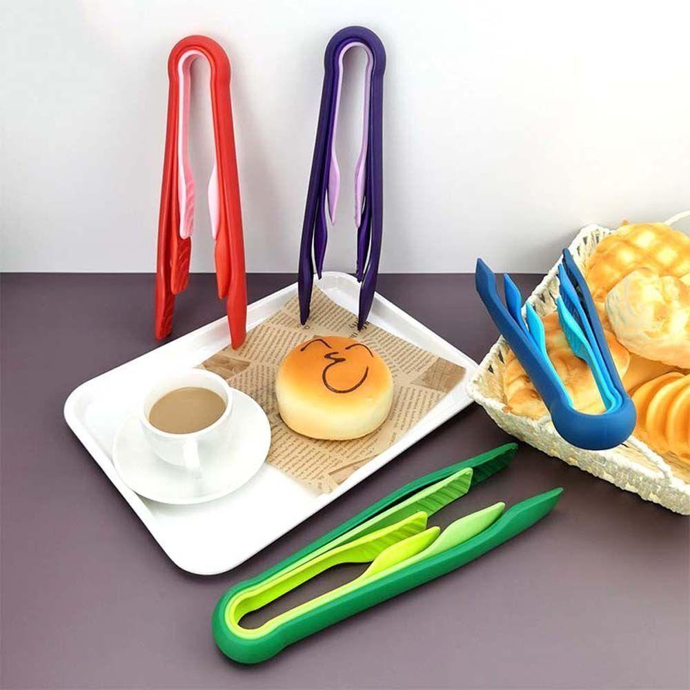 Solighter 3Pcs Penjepit Roti Dapur Anti Slip Anti Lengket Cooking Clip