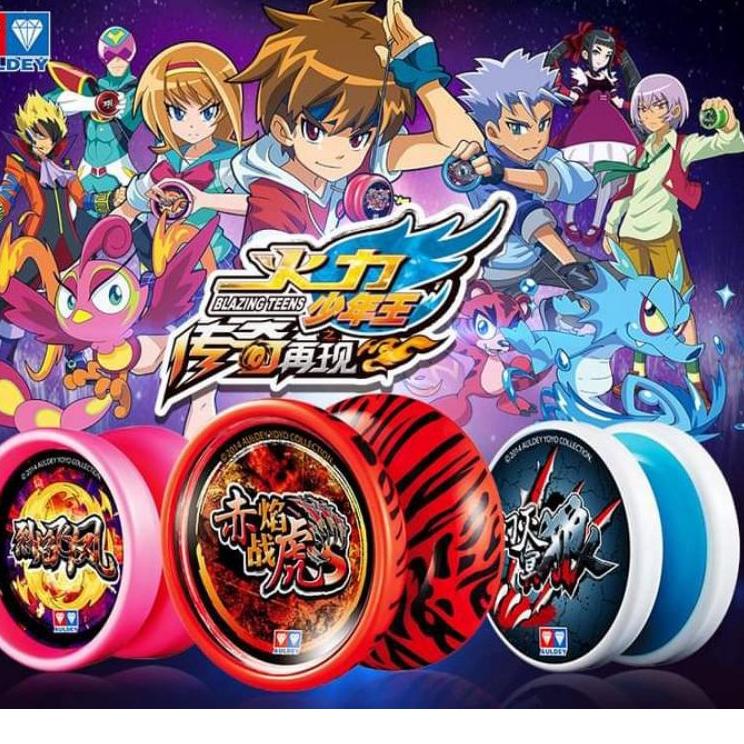 ✺ Mainan Yoyo [ OBRAL]  Auldey Blazing Teens 5 Original Flame Tiger Iron Long Hades Wolf Sky Fury Be