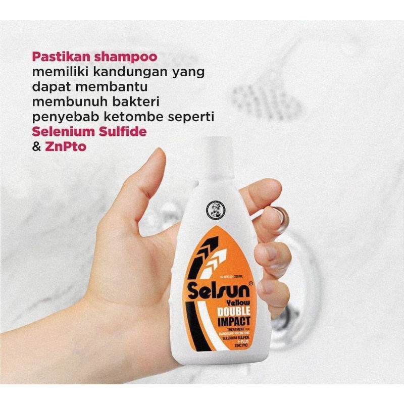 Selsun Yellow Double Impact Shampoo - Shampo Anti Ketombe