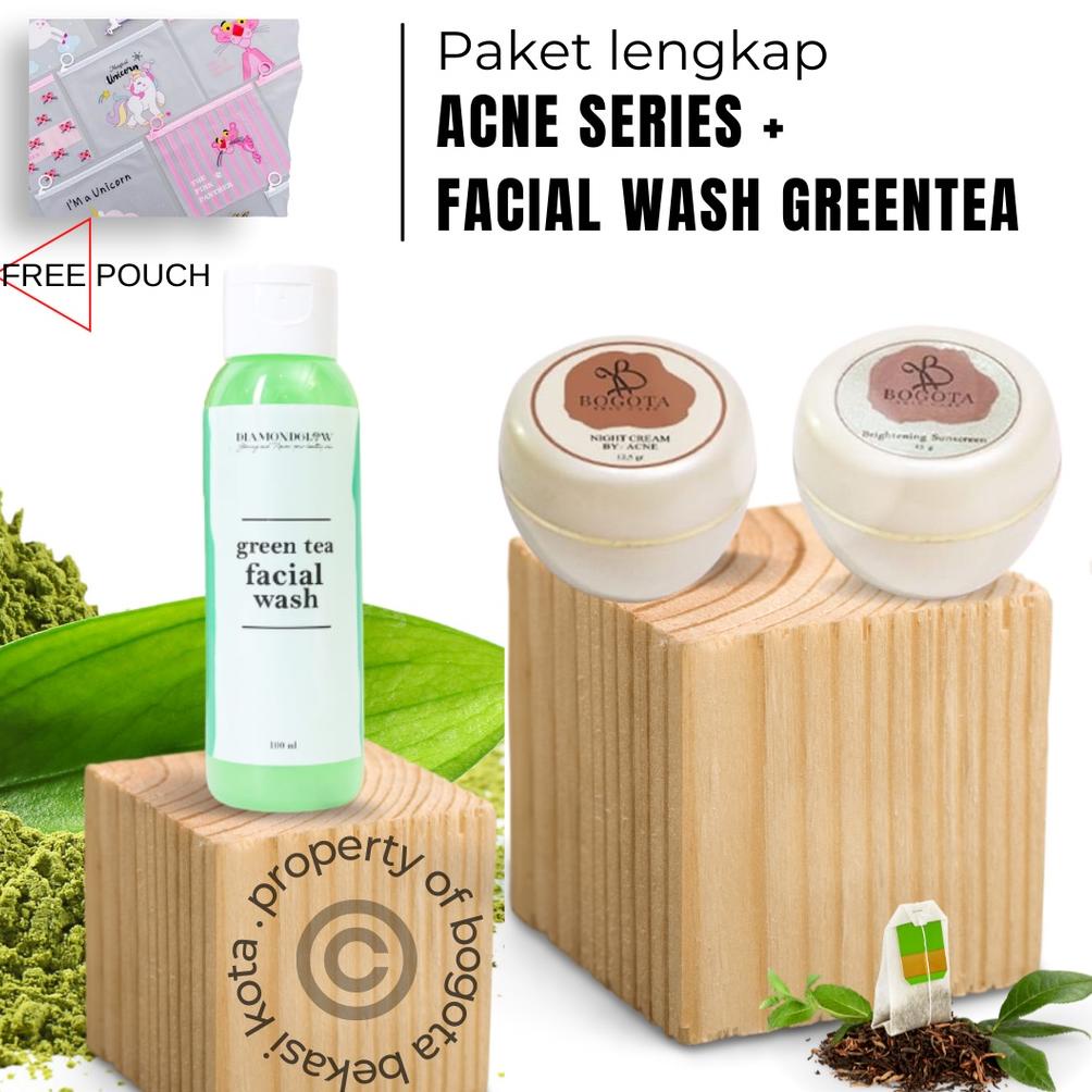 Bogota skincare paket lengkap facial wash/ bogota normal/ bogota acne/ cream wajah / krim bogota/ sk