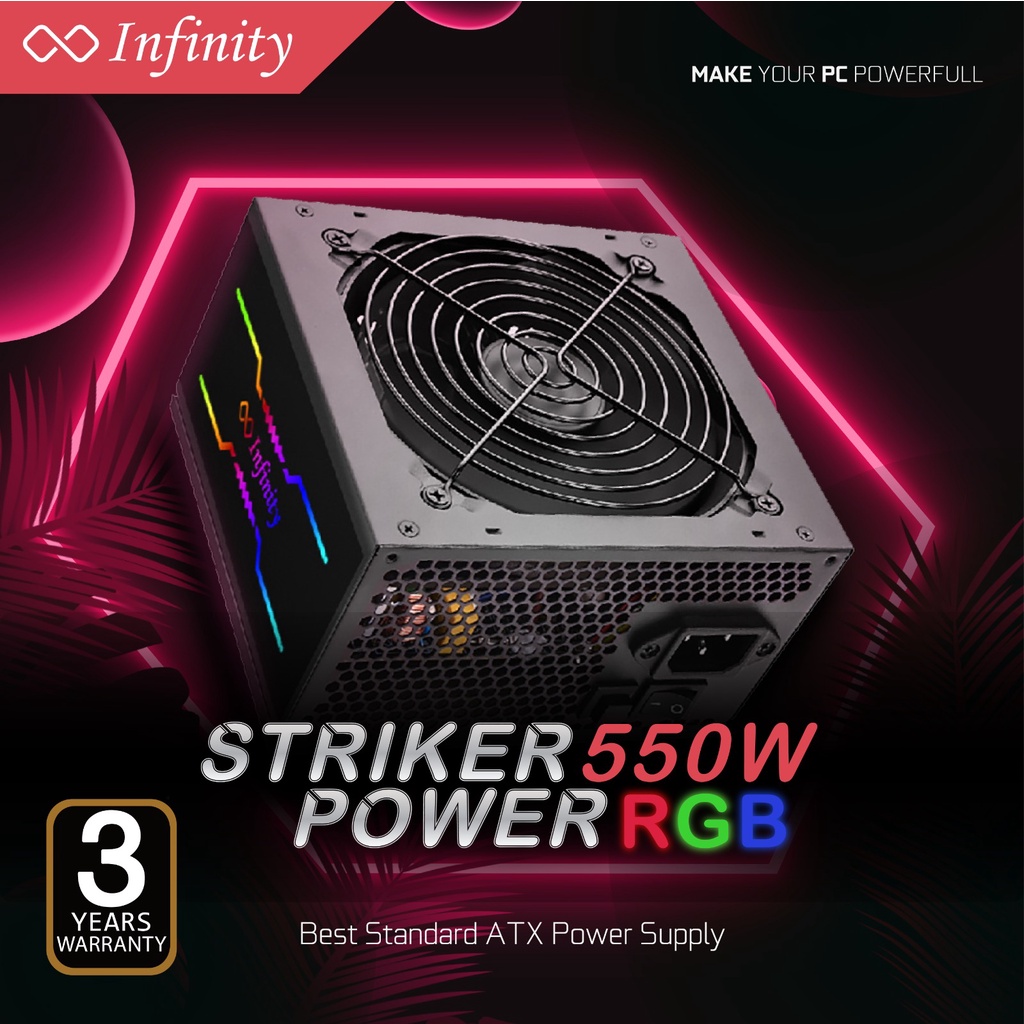 POWER SUPLLY INFINITY STRIKER 550WATT RGB