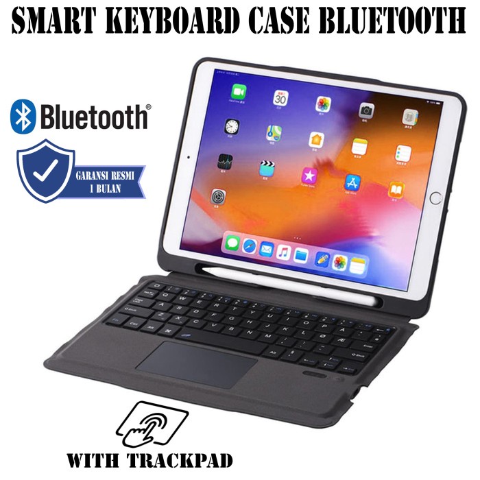 Terlaris Apple Ipad 8 9 Smart Keyboard Case With Bluetooth