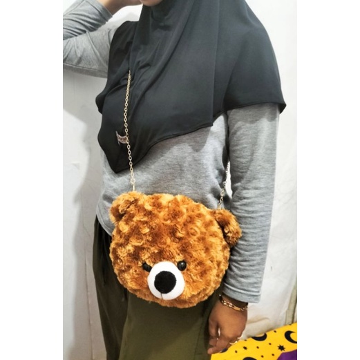 tas boneka beruang slempang.tas anak/ dewasa