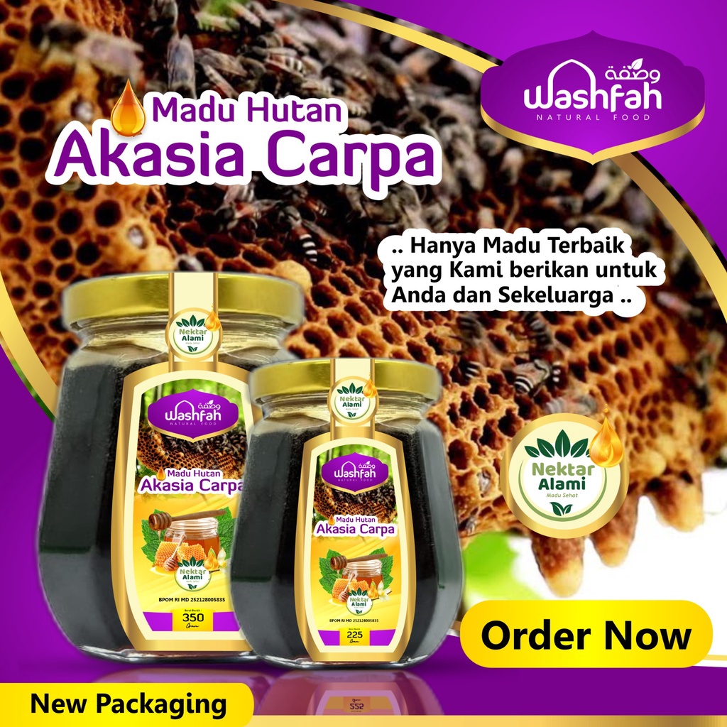 

Madu Hutan asli AKASIA CARPA 350 gram - Madu Murni Hutan AKASIA WASHFAH