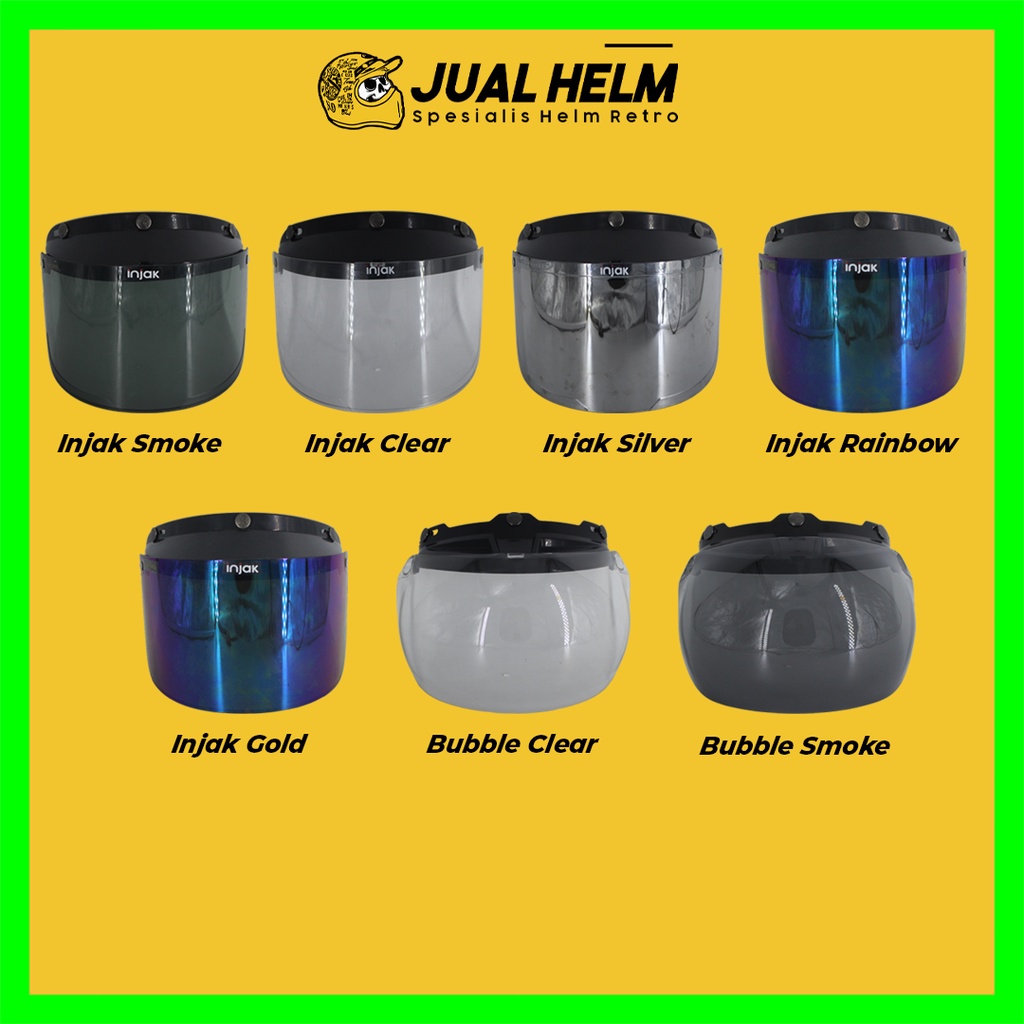 Helm Cargloss Retro + Free Visor / Kaca Flat / Bubble - Gratis Ongkir  (Helm Bogo Retro/ Helm Classic )