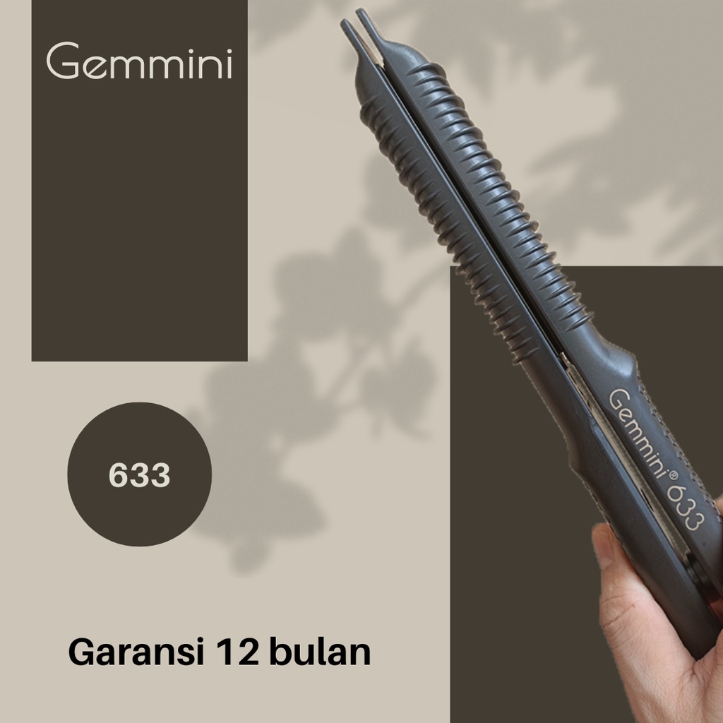 Catok 2in1 Gemmini 633 Tourmaline Black curly lurus Catokan Pelurus Pengeriting rambut 2 in 1 gemini