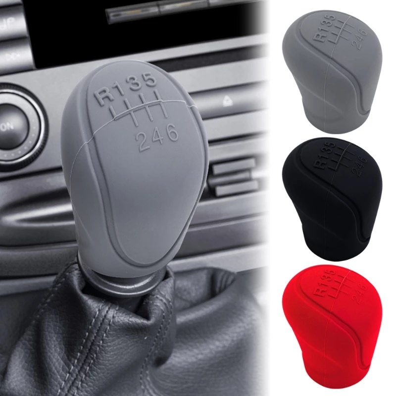 Silikon Penutup Knob Pemindah Kepala Gigi Mobil/6-speed Non-Slip Grip Handle Cover Pelindung