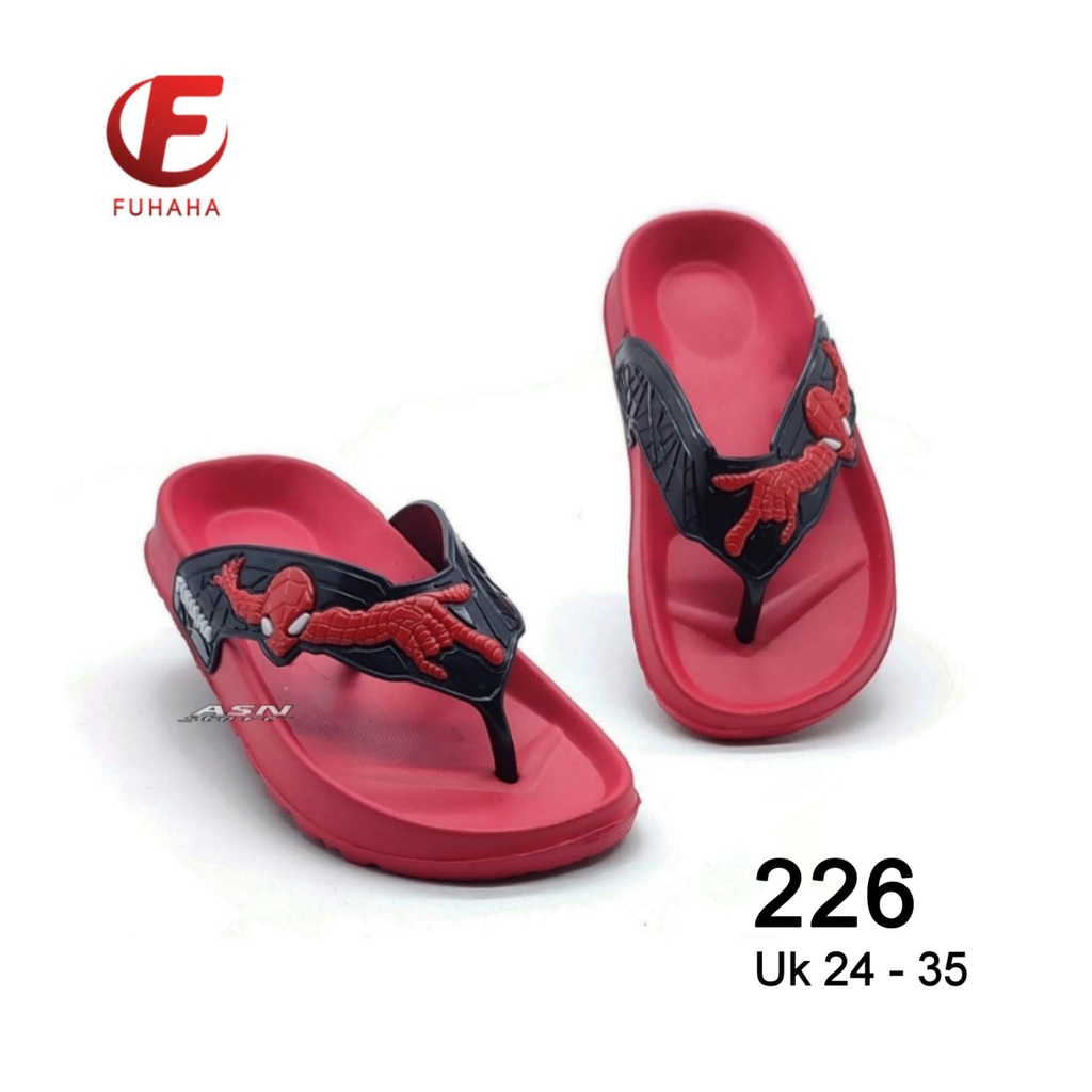 Sandal Jepit Anak Laki Laki Karakter Spiderman Karet Fuhaha