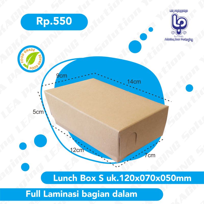 Lunchbox S / Box Nasi / Kotak Makan / Dus Kemasan / Dus Ayam Geprek