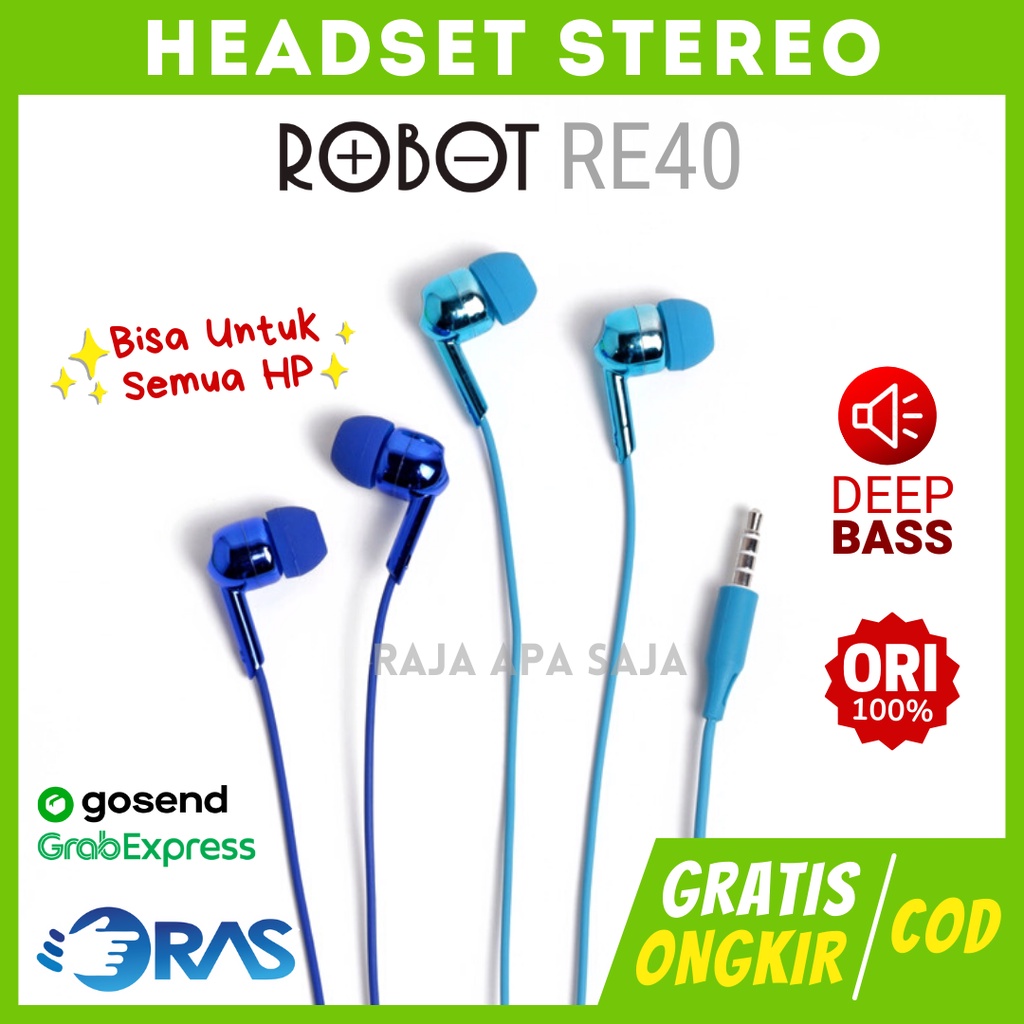 CHAN Headset Robot Stereo Full Bass - Handsfree Earphone Heatset Hengset Hedsed Hetset Handset