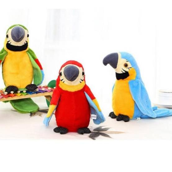 ➸ Boneka Burung Beo Peniru Suara / Burung Bro Bisa Bicara/ Talking Birdie ◙