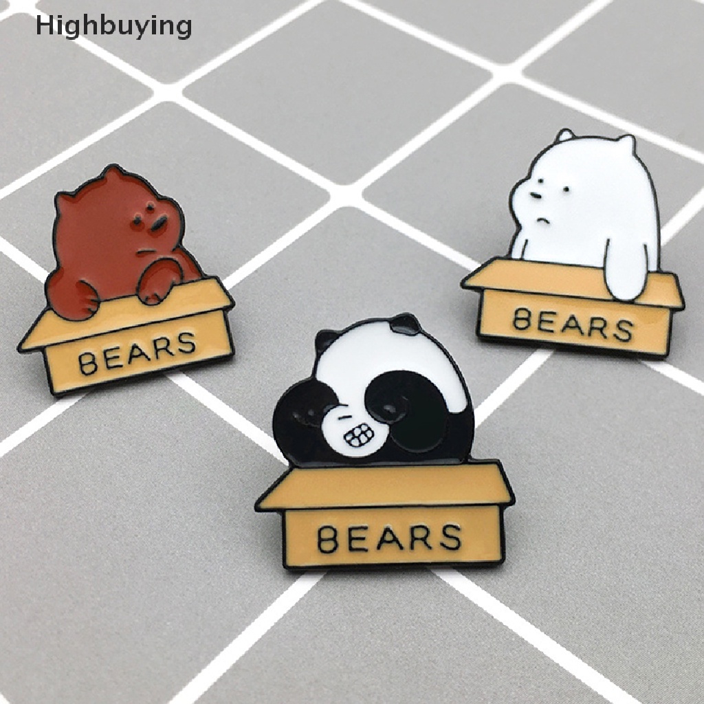 Hbid Panda Kecil Enamel Bros Lencana Pin Tas Kerah Dekorasi Perhiasan Aksesoris Glory