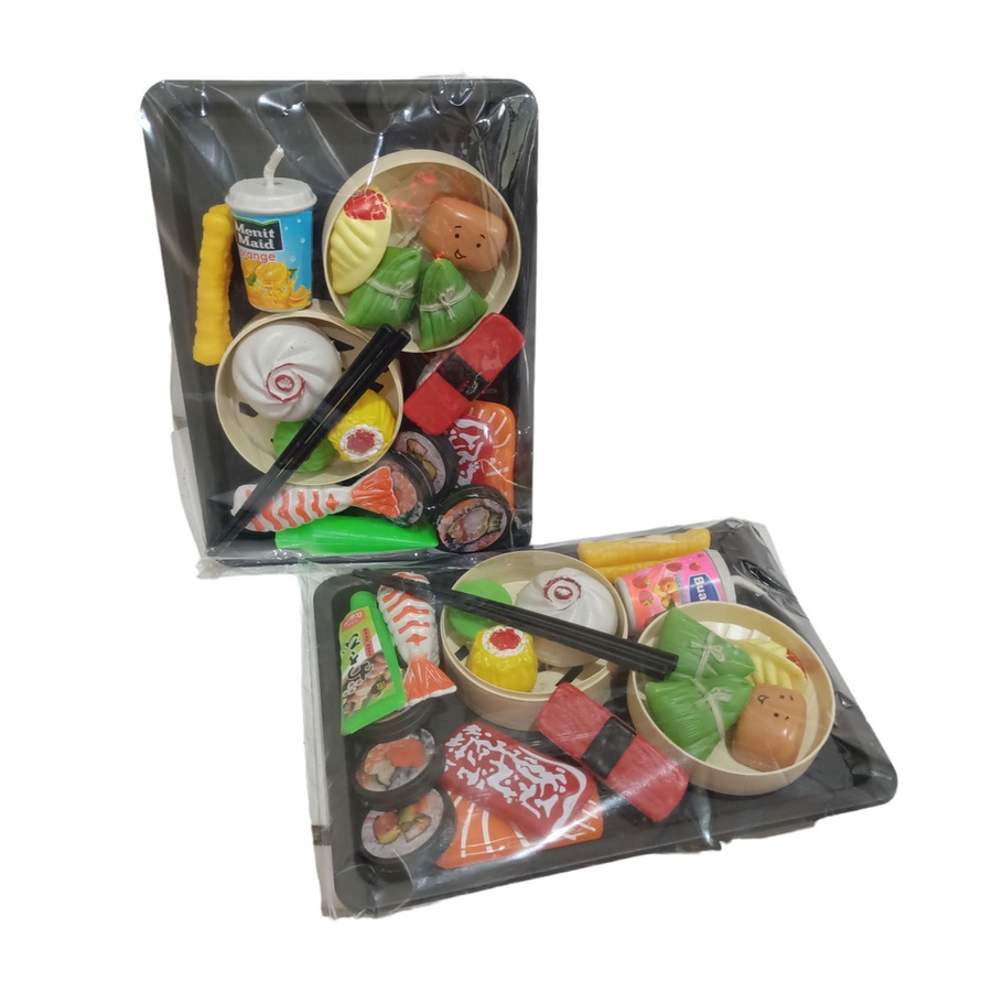 Mainan Anak Nampan DIMSUM PLAYFOOD SET Kitchen MASAKAN SUSHI SS1592 /mainan anak cewek /mainan anak cowok/masak masakan /mainan murah