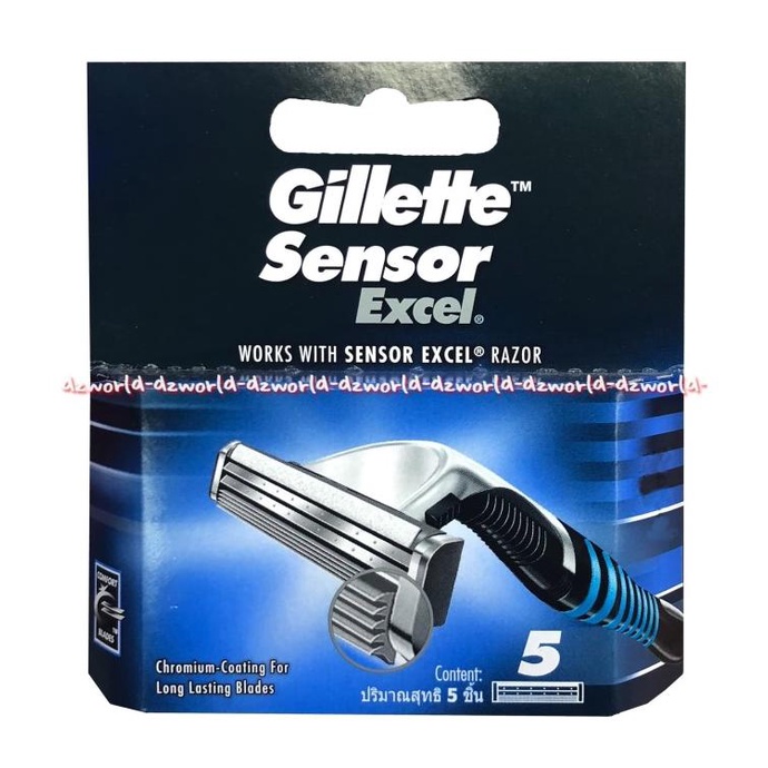 Gillette Sensor Excel Refill 5Pcs Isi Ulang Pisau Cukur Gilette Excel
