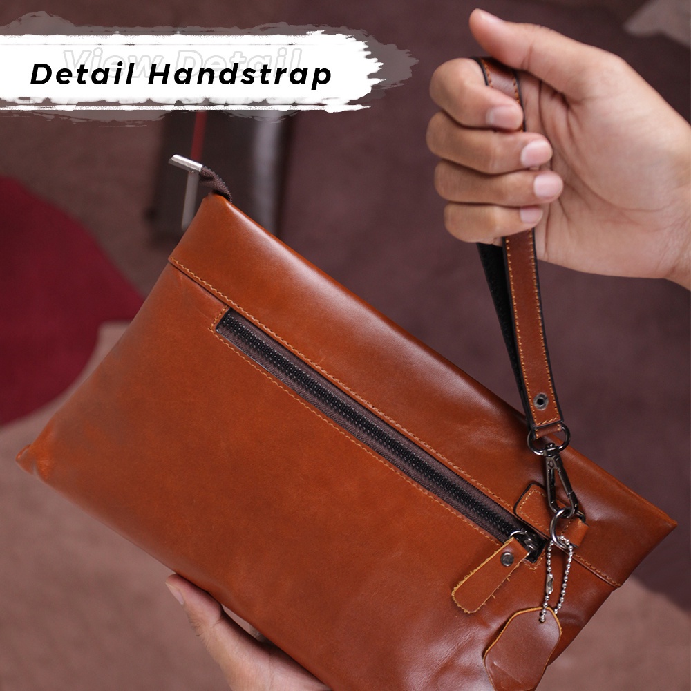 Tas Pouch Bag Clutch Bag Kulit Asli   Handbag Kulit Tas Tangan HB06