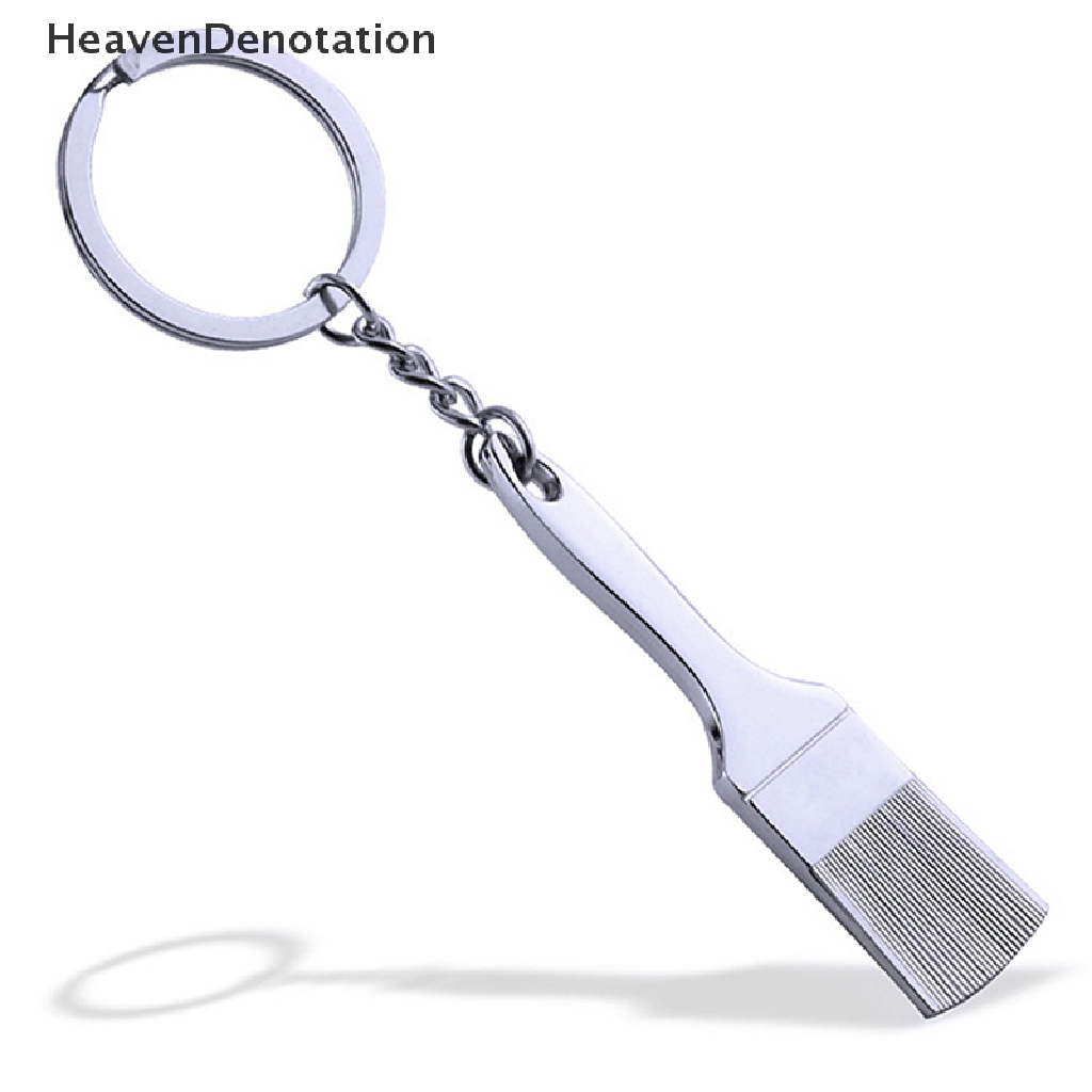 [HeavenDenotation] Alat Sikat Logam Gantungan Kunci Fashion Zinc Alloy Key Ring Man Car Key Chains HDV