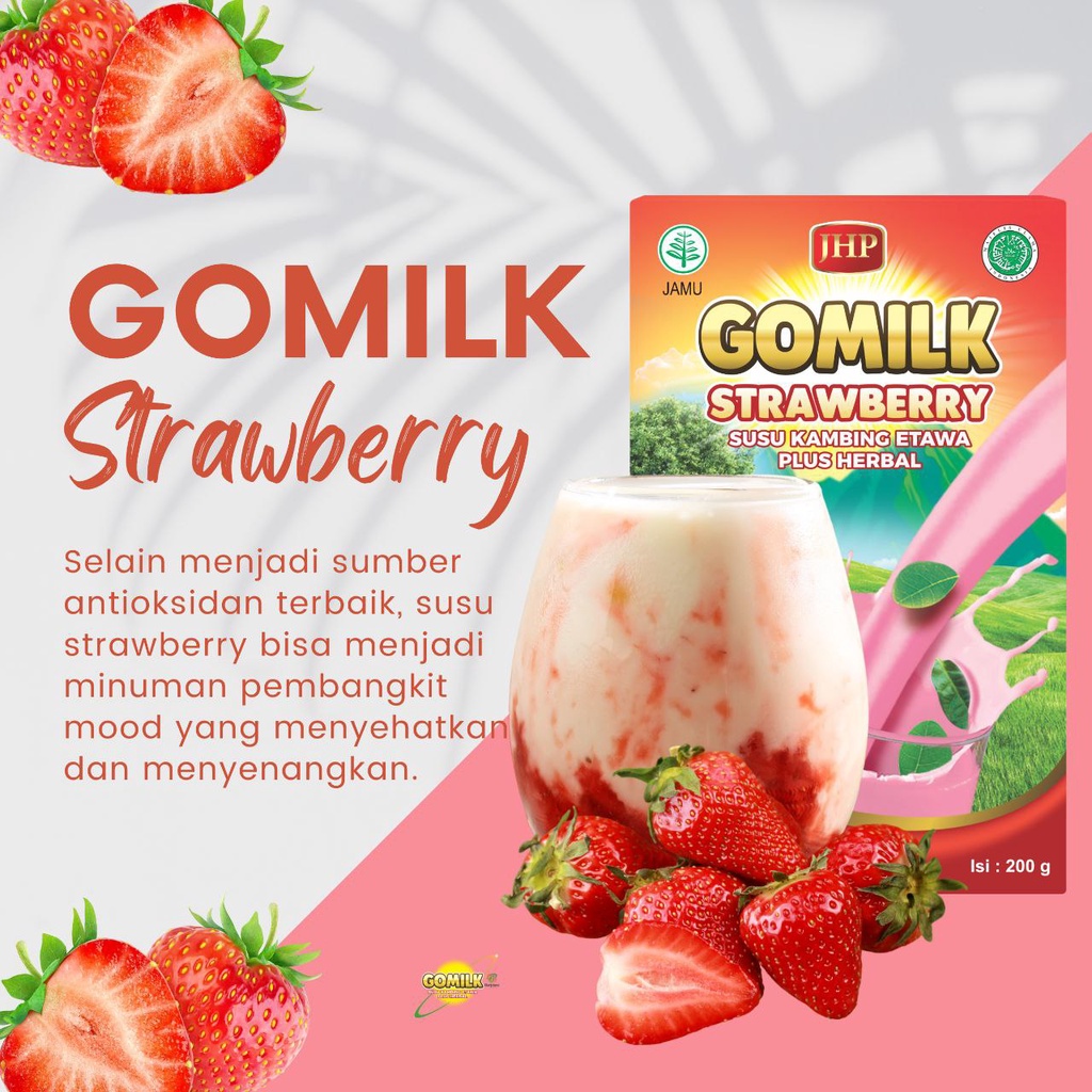 

Susu Bubuk Kambing Etawa Gomilk Rasa Strobery Kesehatan Herbal Anak Lansia