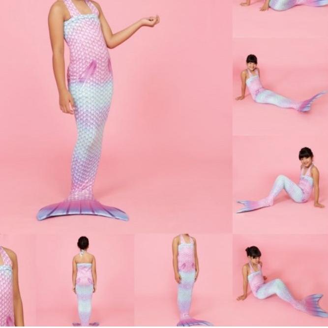 ☞ Mermaid baju duyung spesial pelangi baju renang new model kostum putri duyung anak ❋