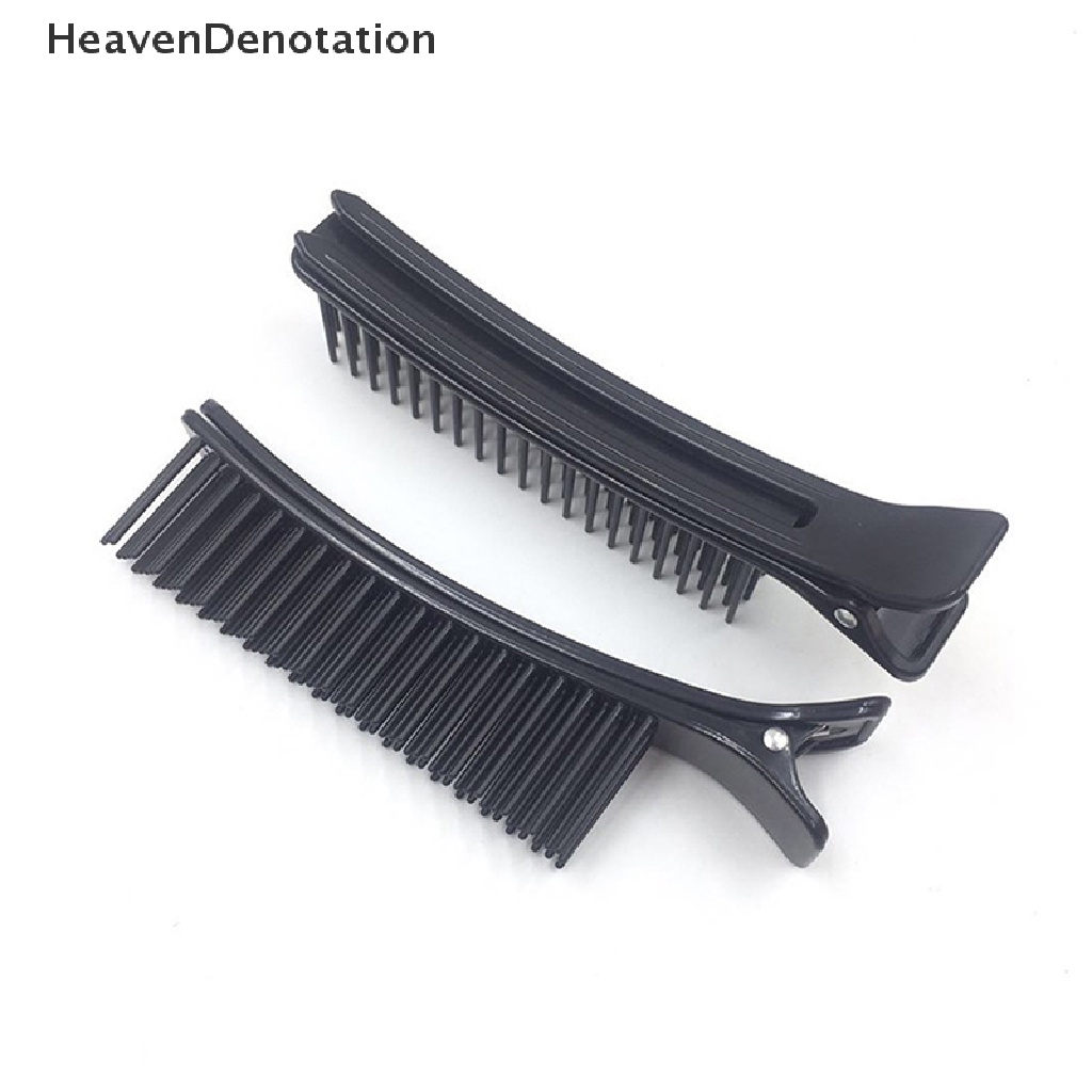 [HeavenDenotation] 2pcs Grip Rambut Profesional Hairdressing Sectioning Cutg Klem Klip Sisir HDV