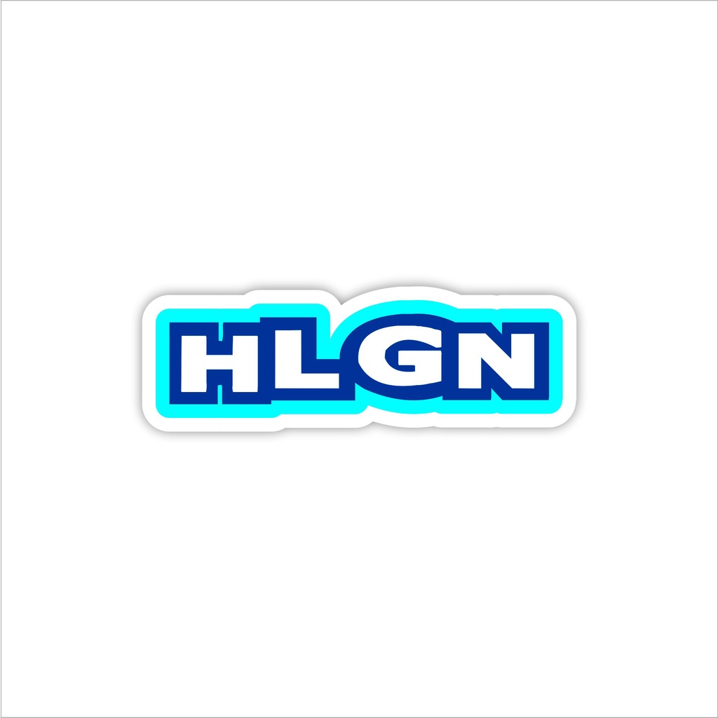 

STIKER BRAND DISTRO SATUAN HLGN BAHAN GRAFTAC ANTI AIR STIKER MURAH